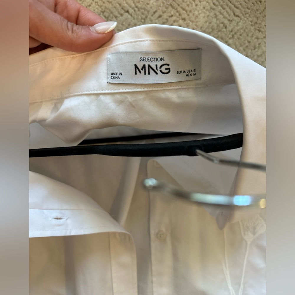 White Embroidered womens white Shirt MNG selection
